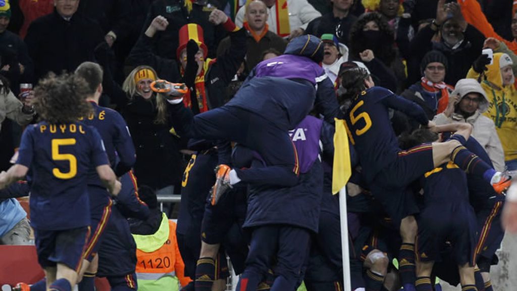 La celebración de los jugadores