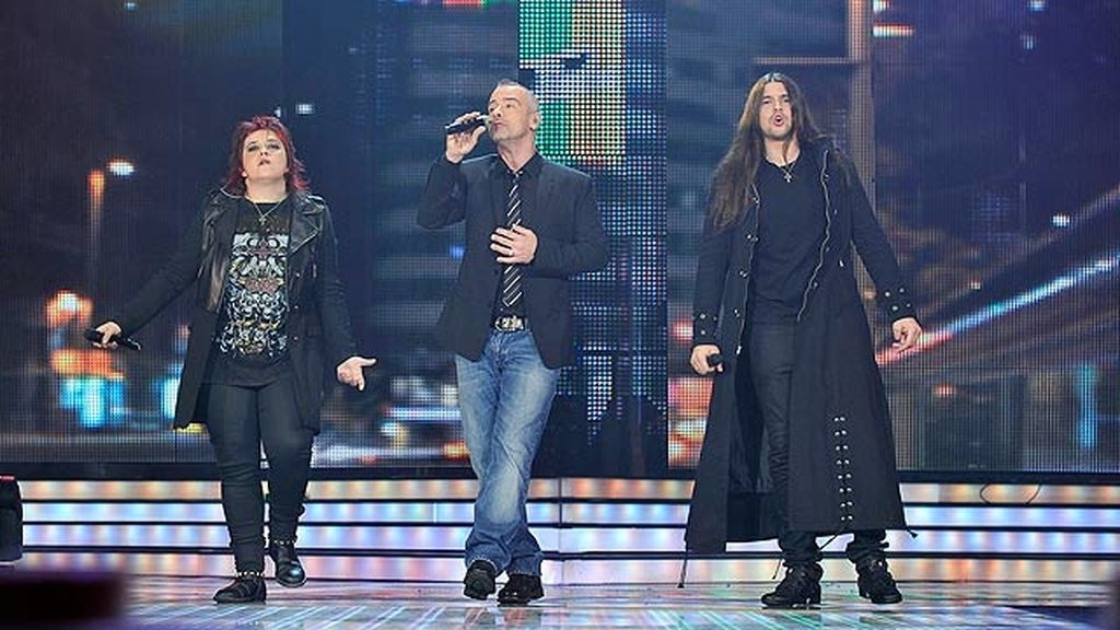 Eros Ramazzotti, Maika y Rafa, juntos en el escenario