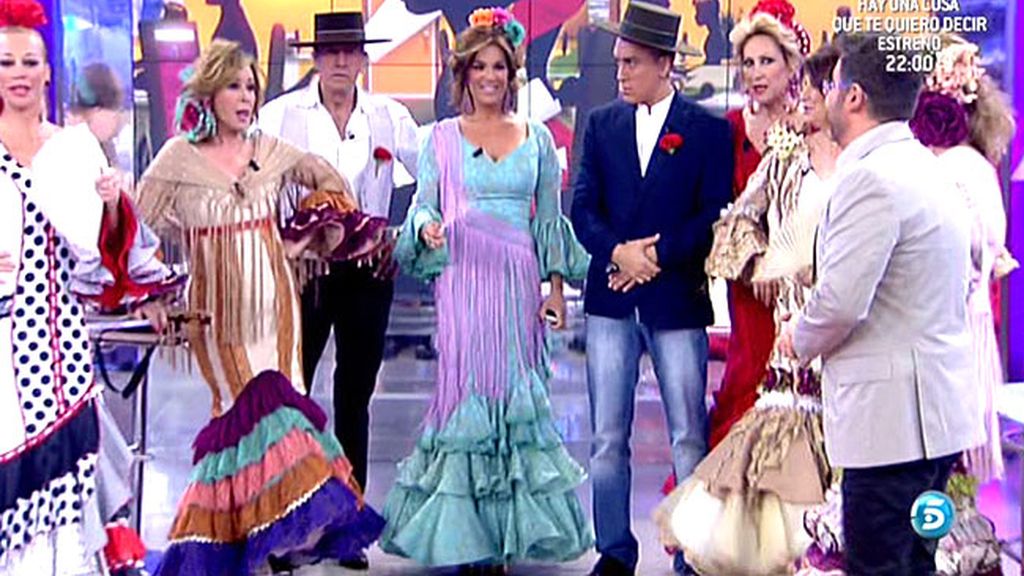 Aperitivos, trajes de sevillanas y abanicos para todos