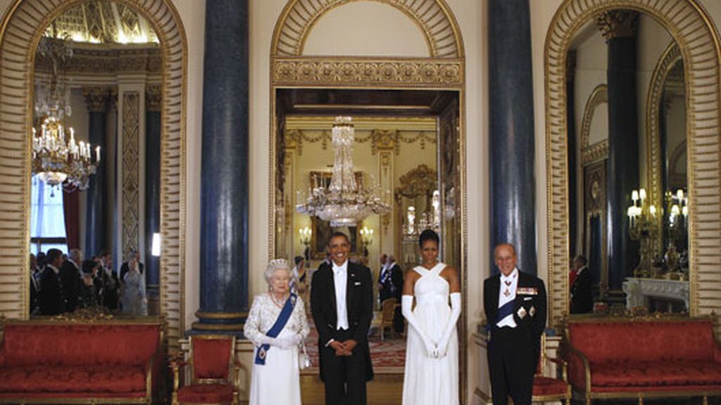 Con la reina Isabel II y el duque de Edimburgo