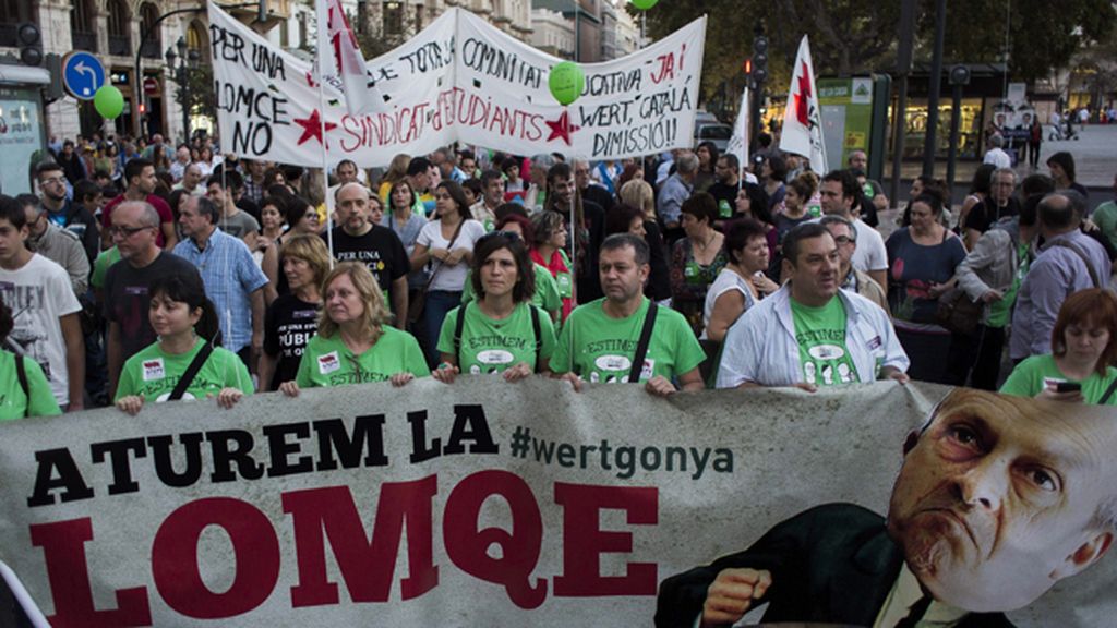 Manifestación de estudiantes en Valencia