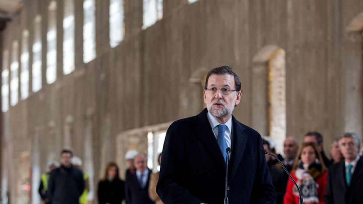 El presidente del Gobierno, Mariano Rajoy, visita las obras del nuevo Palacio de Justicia