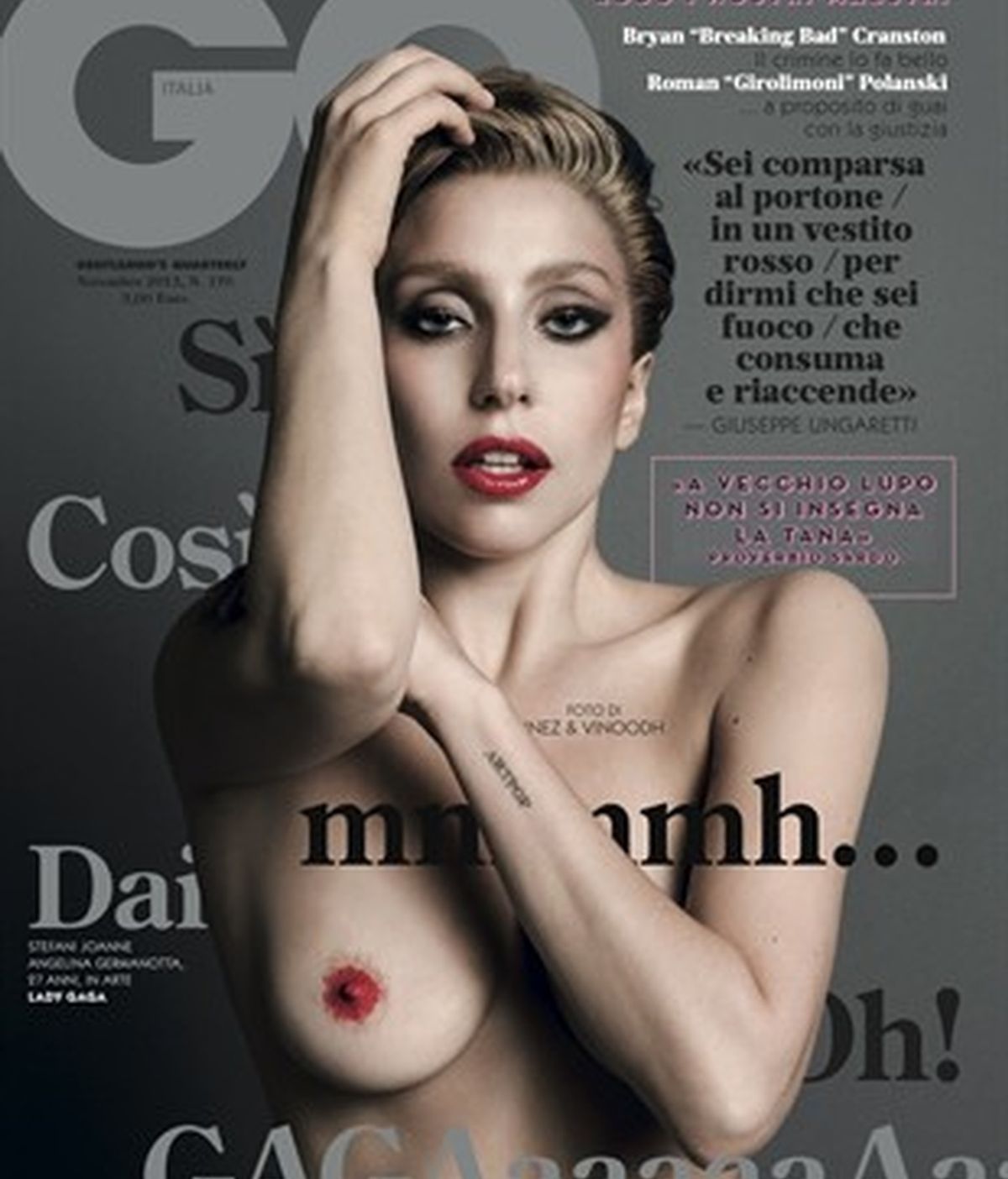 Lady Gaga se desnuda para GQ Italia