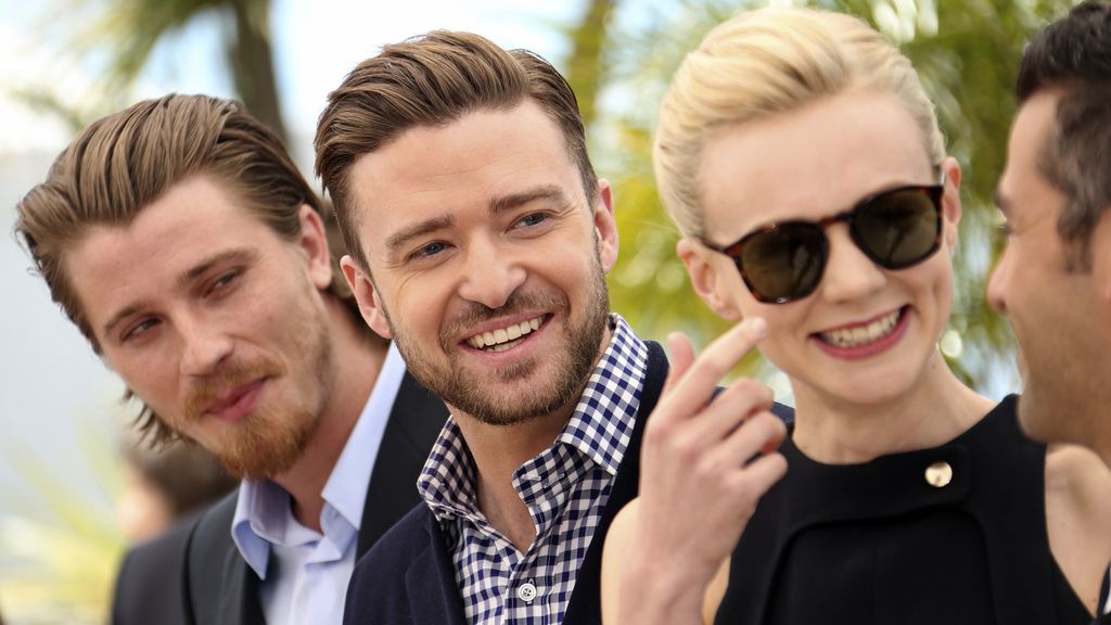 Justin Timberlake, Garrett Hedlund y Carey Mulligan en el Festival de Cannes 2013