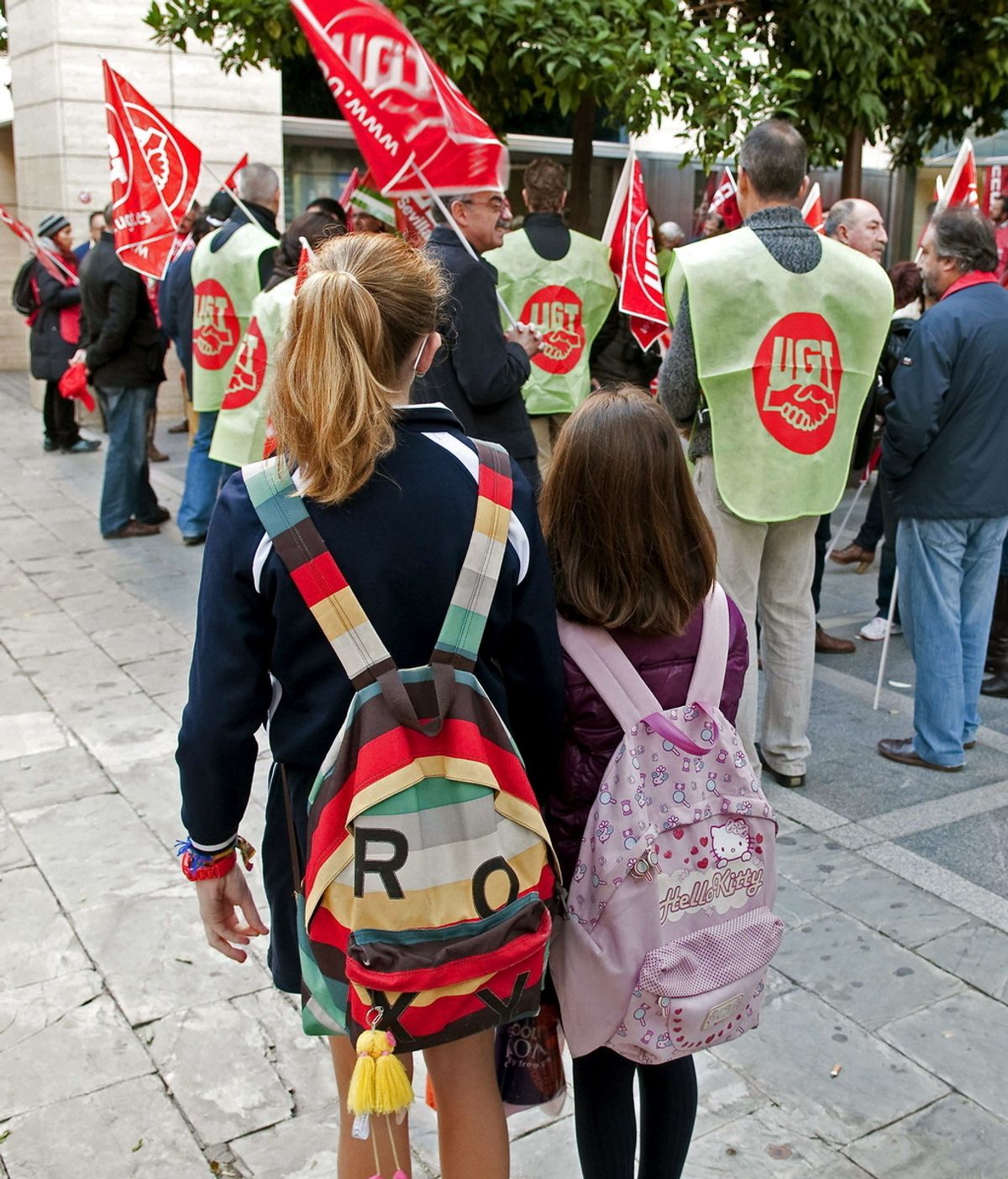 Estudiantes el día de la huelga general