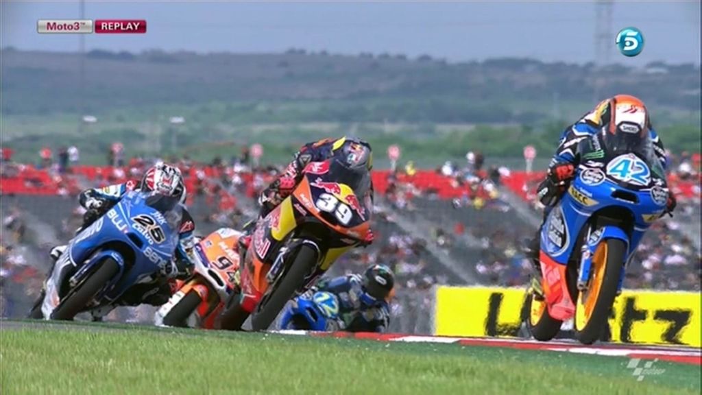 Los tres mosqueteros de Moto3 en Texas:Rins, Viñales y Salom