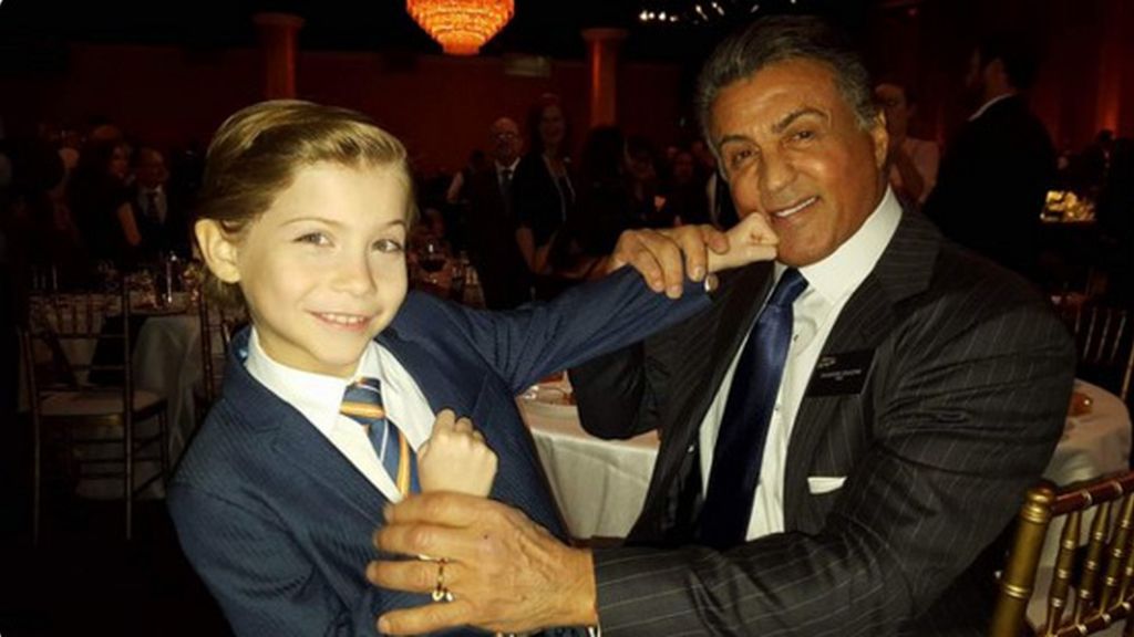 Jacob Tremblay con Sylvester Stallone