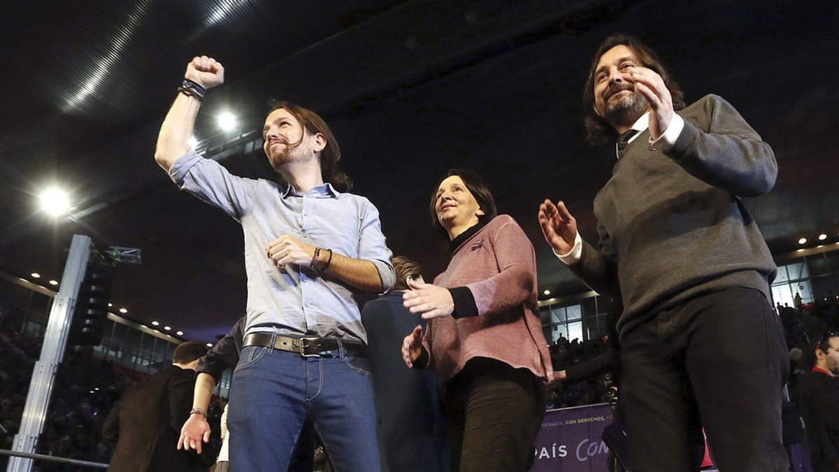 Pablo Iglesias durante un acto de campaña