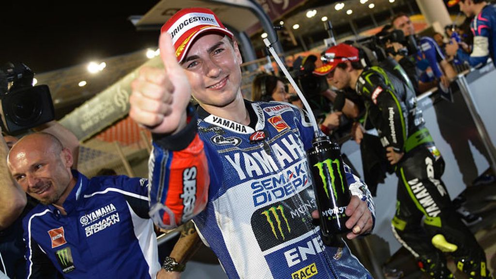 Jorge Lorenzo celebra la victoria en el GP de Qatar