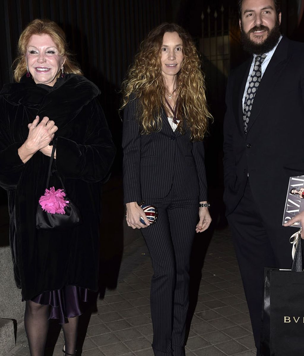 La baronesa Thyssen acudió junto a su hijo Borja y su nuera Blanca Cuesta