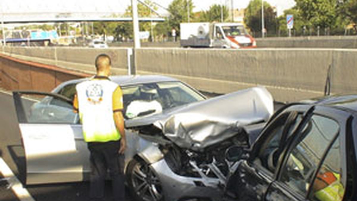 Accidente en Madrid este fin de semana. Foto: EFE