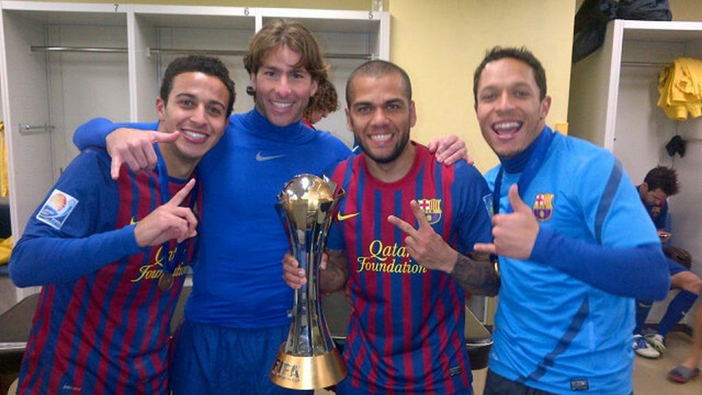 Thiago, Maxwell, Alves y Rafinha