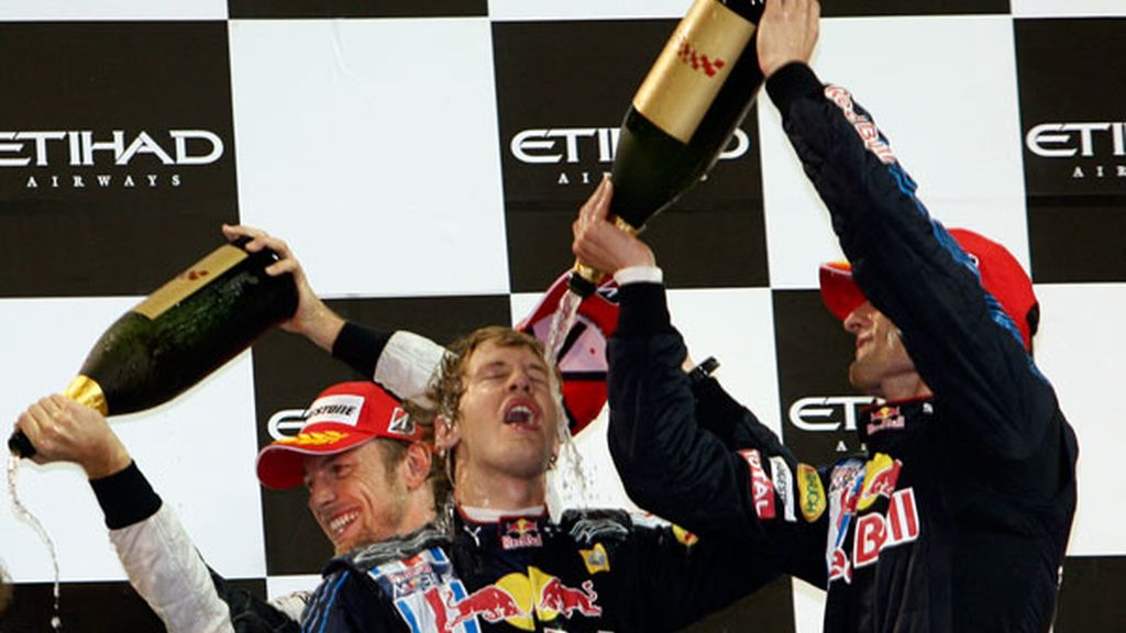 Vettel, Webber y Button