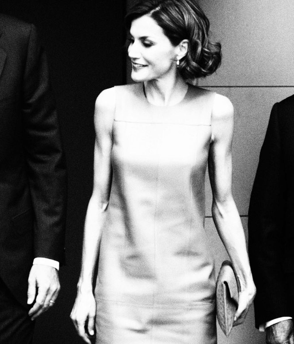 Letizia, con un vestido Hugo Boss de 840 euros para la ocasión