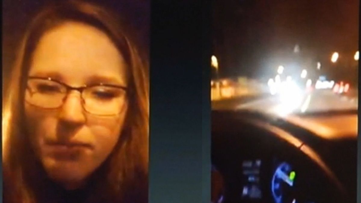 Joven borracha retransmite un vídeo mientras conduce