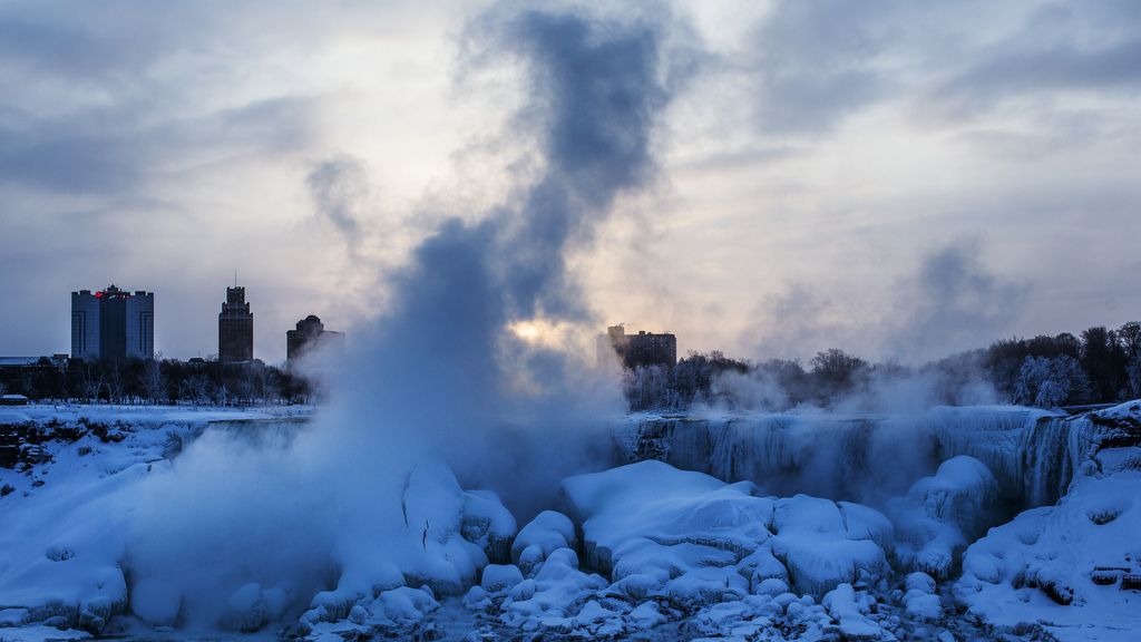 Las Cataratas del Niágara, congeladas
