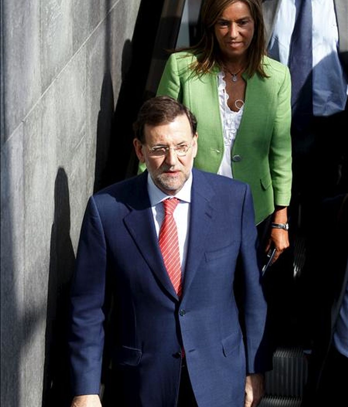 El líder del PP, Mariano Rajoy y la responsable de Organización del partido, Ana Mato. EFE/Archivo