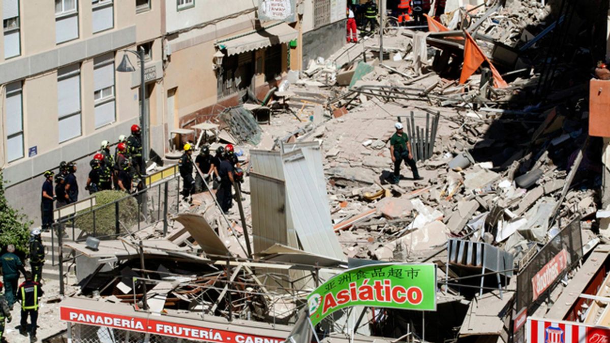 Derrumbe de edificio en Los Cristianos, Tenerife