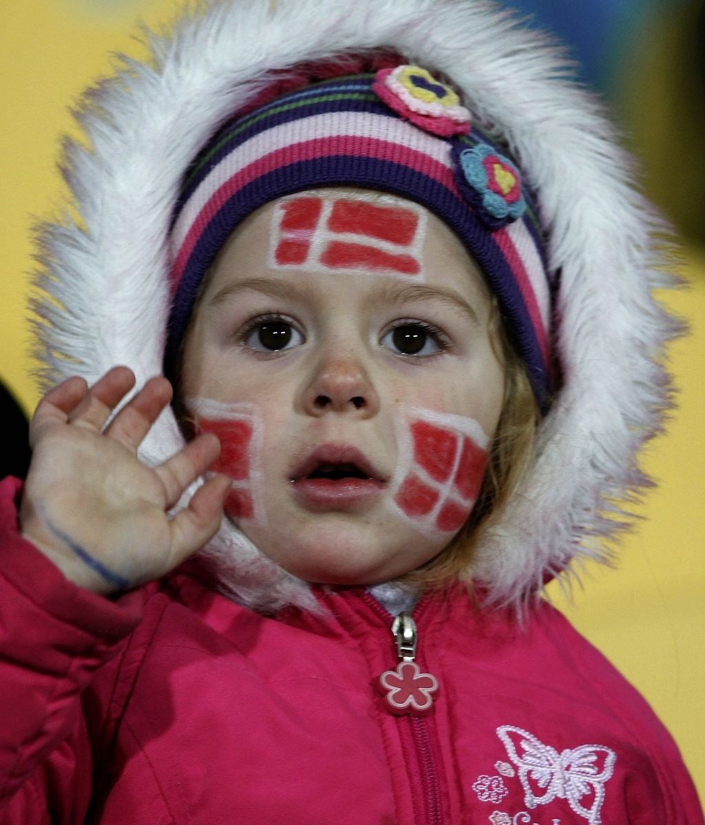 Colorido del norte en las gradas