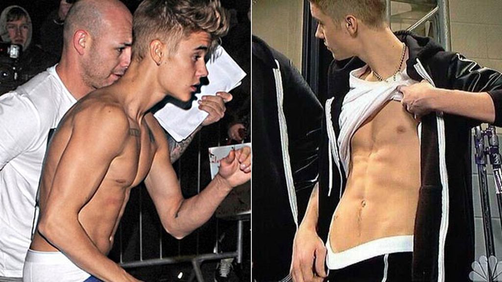 Momento 'me gusto' sin camiseta