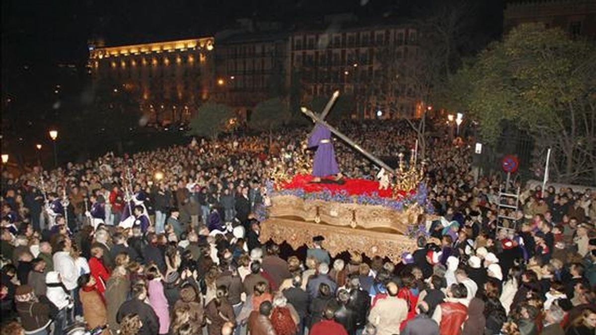 Nuestro Padre Señor de la Salud, durante una de las procesiones que se celebran en Madrid. EFE/Archivo