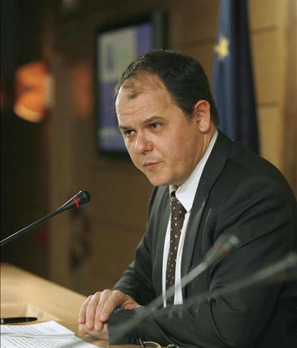 El secretario de Estado de Economía, David Vegara, durante una rueda de prensa para analizar los datos de Contabilidad Nacional. ERFE/Archivo