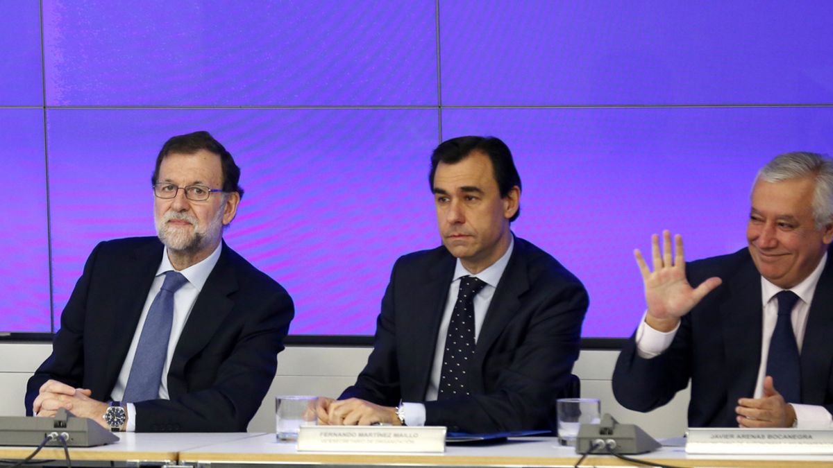 El presidente del Gobierno en funciones, Mariano Rajoy, en el comité nacional de su partido