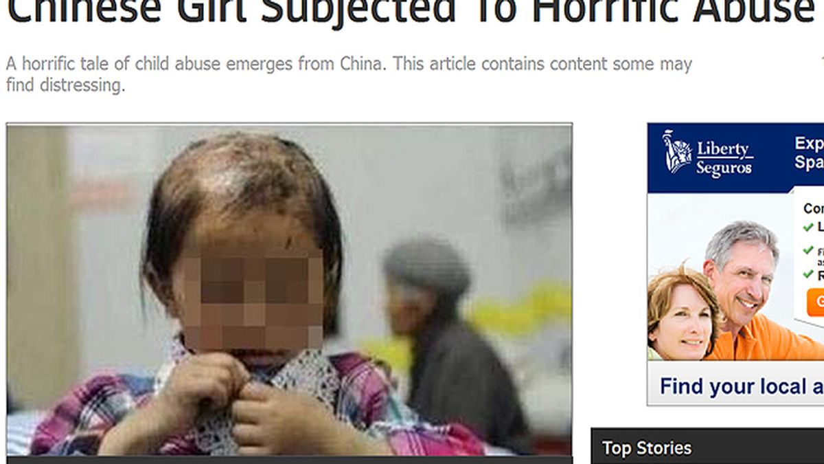 Xiao Li, una niña china de 11 años víctima de malos tratos paternos