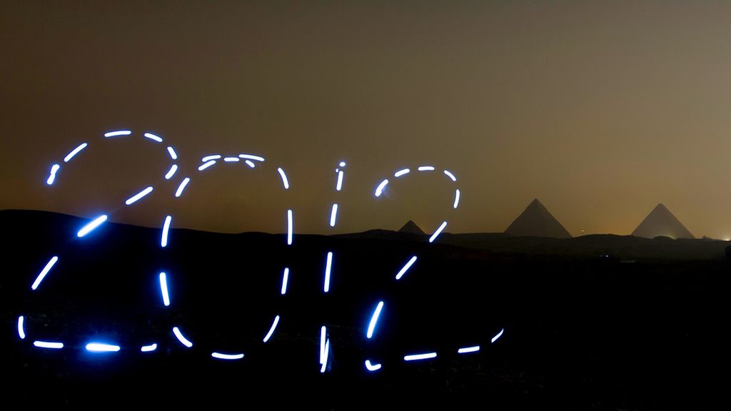 Dibujos de luz para felicitar el año nuevo