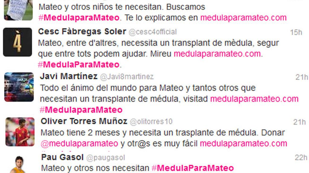 Deportistas y actores con el pequeño Mateo