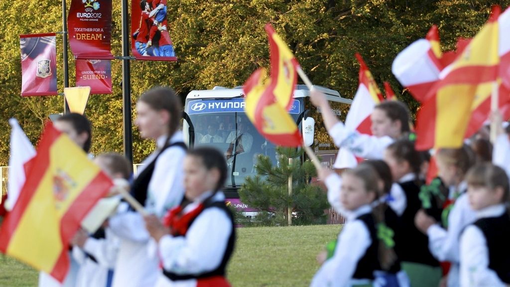 La selección española ya está en Polonia