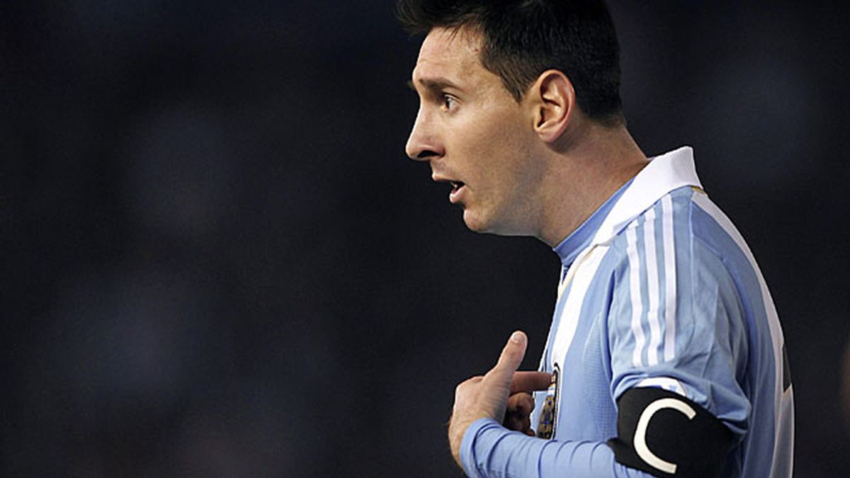 Leo Messi, con Argentina
