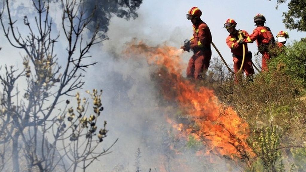 Imágenes del incendio en Girona