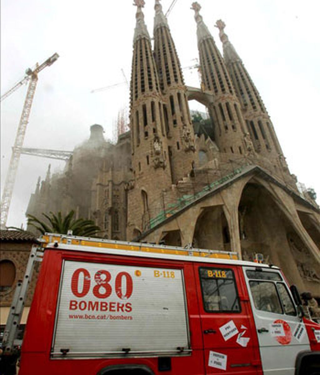 Incendio en la Sagrada Familia