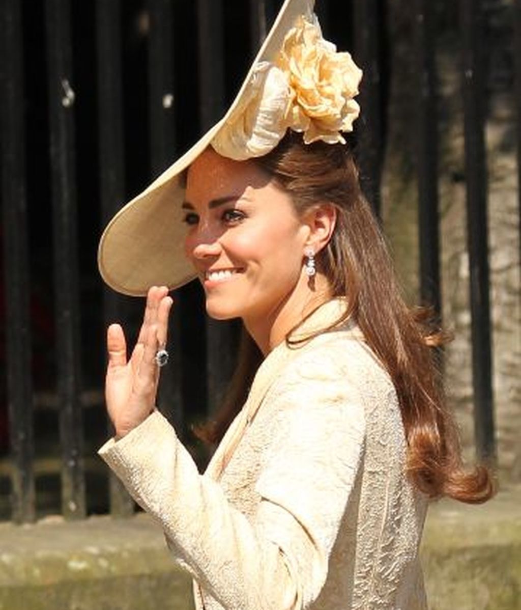 Kate Middleton, a su llegada a la iglesia