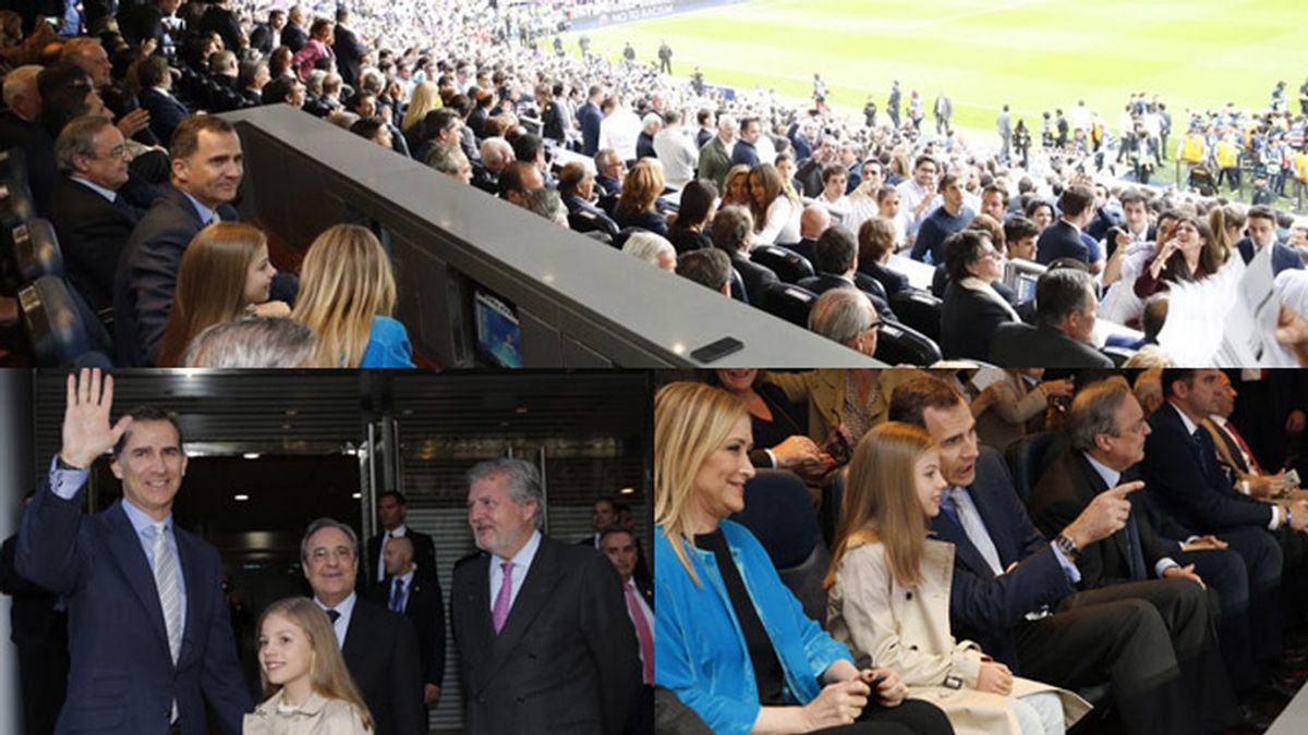 La Infanta Sofía, acompaña al Rey al Bernabéu para animar al Real Madrid
