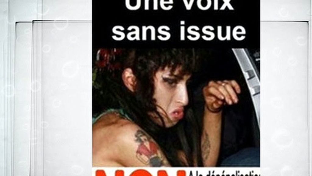 Amy Winehouse bajo los efectos de las drogascomo una campaña antidrogas