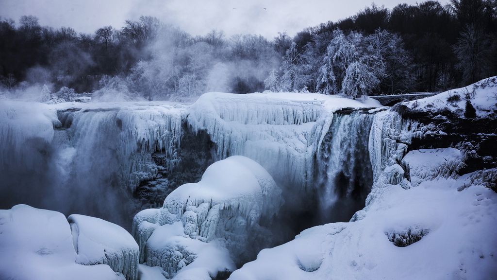 Las Cataratas del Niágara, congeladas
