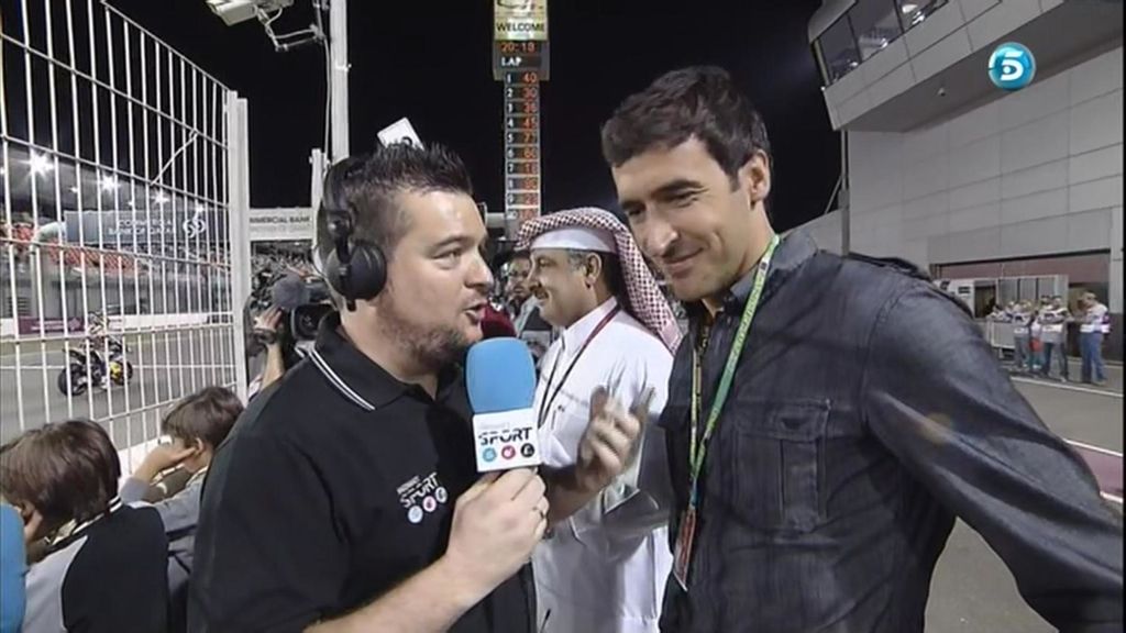 Raúl y Míchel Salgado en el paddock de Losail