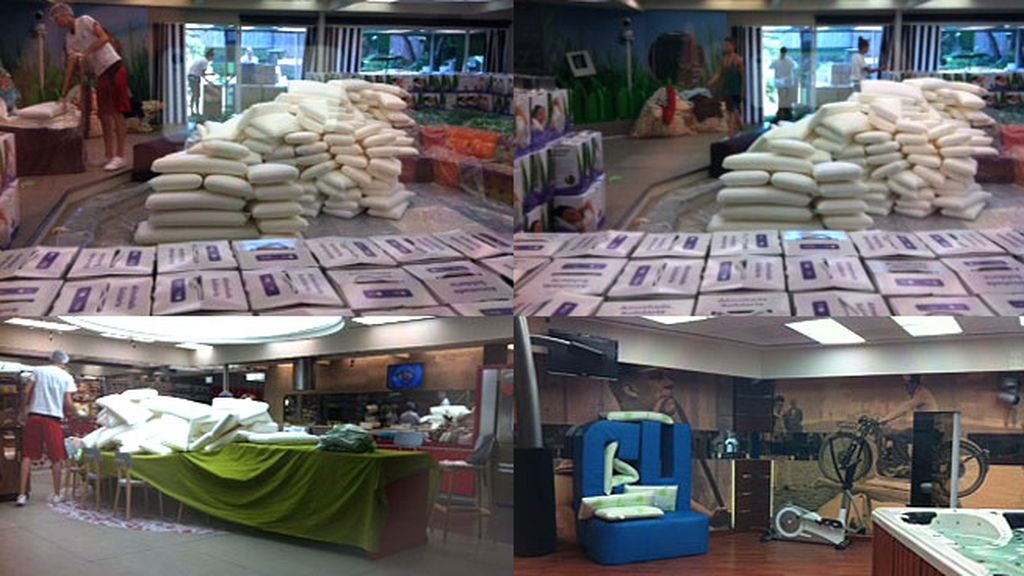 Los concursantes empaquetaron la almohada solidaria de Gran Hermano