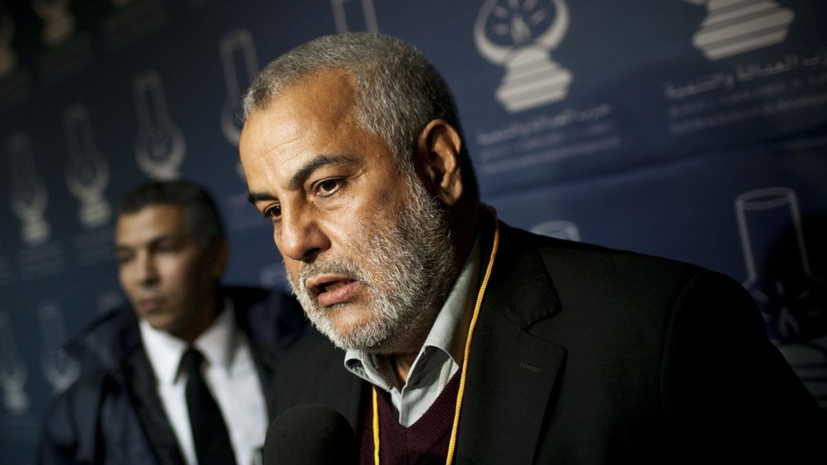 El líder del partido islamista Partido Justicia y Desarrollo (PJD) Abdelilah Benkiran.