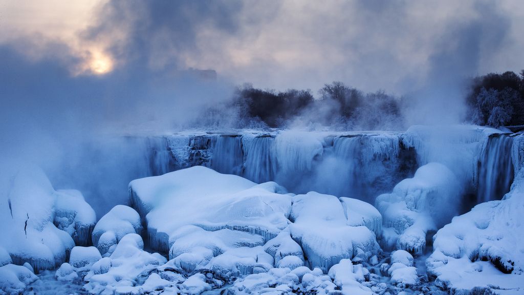 Las Cataratas del Niágara, congeladas
