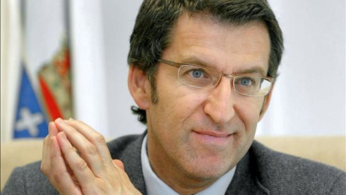 El líder del PP de Galicia y próximo presidente de la Xunta, Alberto Núñez Feijóo, durante la entrevista con Efe en la que señaló que PSdeG y BNG "se equivocaron creyendo que iban a tener Gobierno para rato". EFE