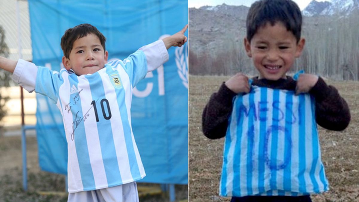 Messi hace realidad el sueño del niño afgano que se hizo famoso por su pasión por el argentino
