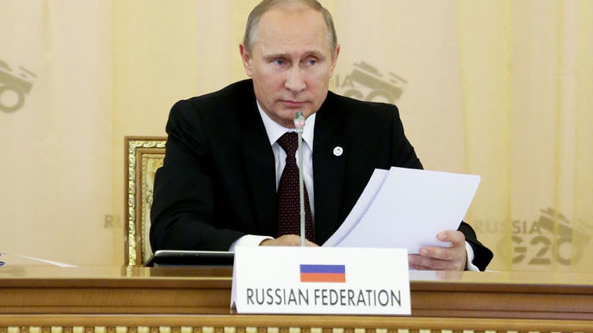 El líder ruso Vladimir Putin durante el discurso inaugural del G-20