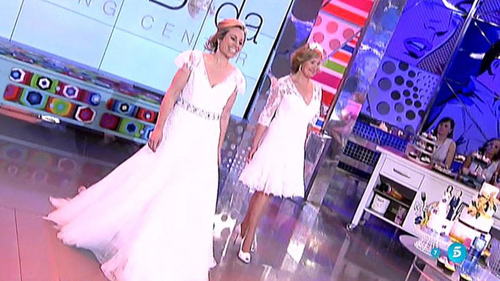 La colaboradora ha escogido entre seis vestidos