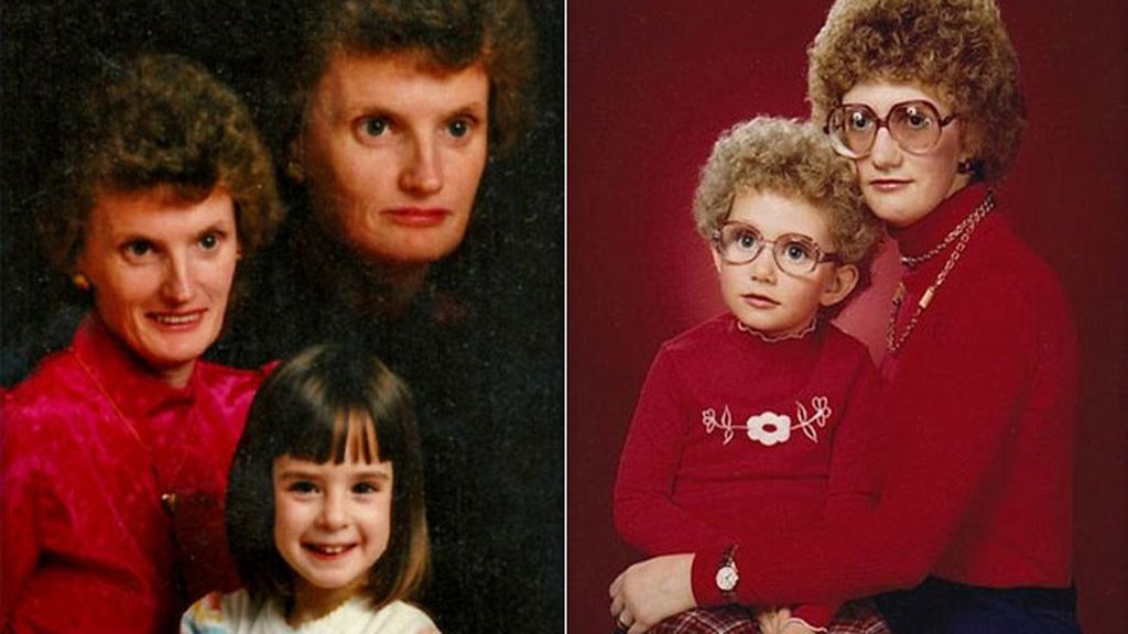Las peores fotos de estudio: Madres e hijos