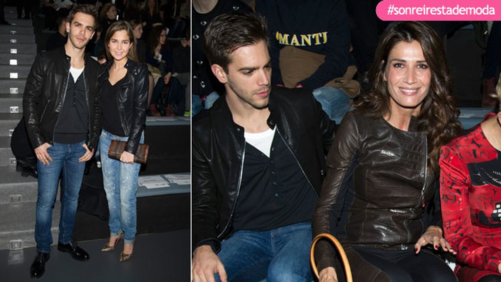 Mar Flores, Marc Clotet y la 'pandi' de Davidelfin en su desfile