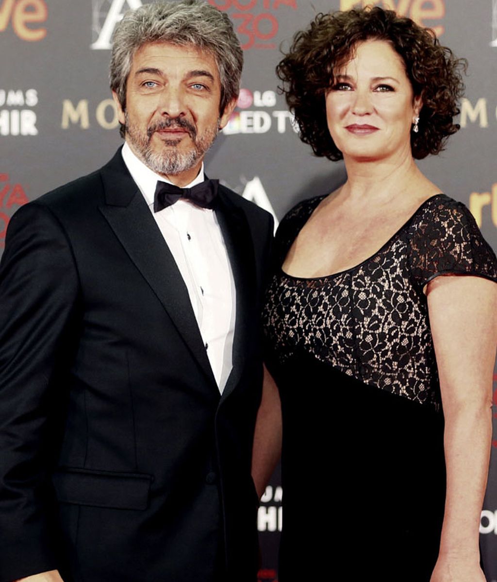 Ricardo Darín junto a su esposa