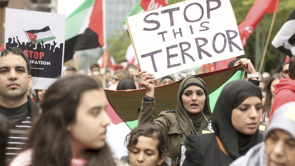 Manifestación propalestina en Bélgica